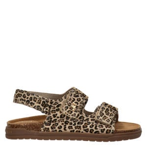 sandalen beige/panterprint