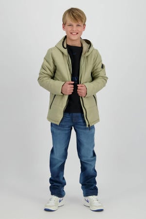 gewatteerde jas beige