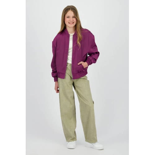 Raizzed bomberjack donkerrood Jas Meisjes Polyester Ronde hals Effen