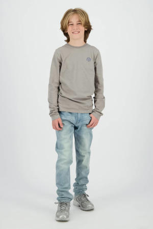 longsleeve met backprint grijs