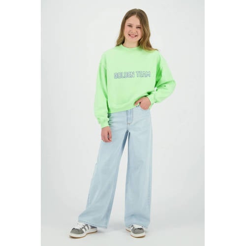 Raizzed high waist wide leg jeans wide leg jeans light blue denim Blauw - maat 164 afbeelding