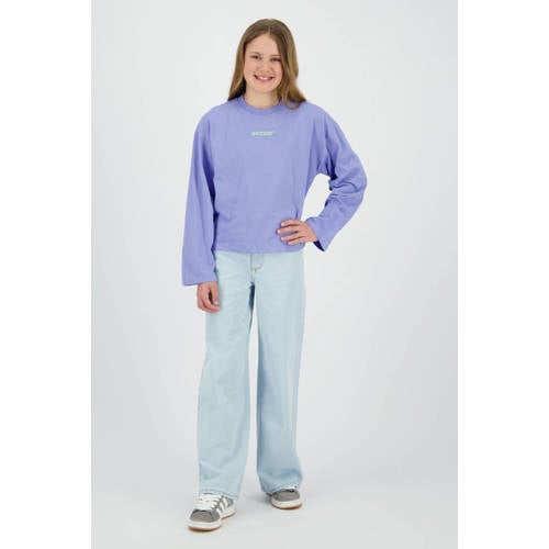 Raizzed longsleeve lila Paars Meisjes Katoen Ronde hals Tekst - maat 140 afbeelding