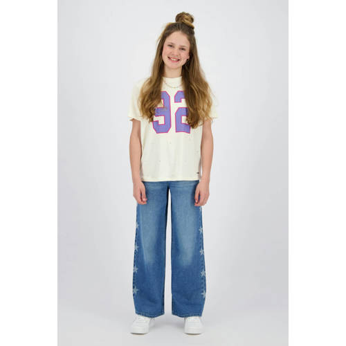 Raizzed T-shirt beige Meisjes Katoen Ronde hals Printopdruk - maat 116 afbeelding