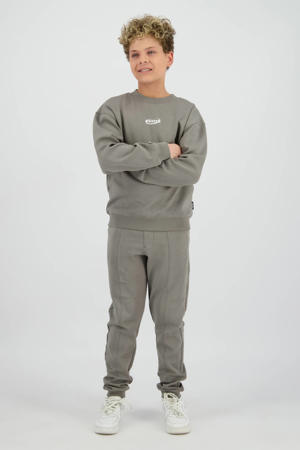 sweater met backprint grijs