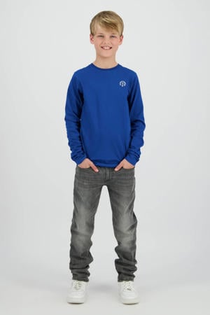 longsleeve met backprint blauw