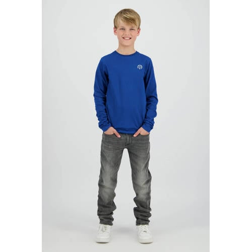 Raizzed longsleeve met backprint blauw Jongens Katoen Ronde hals Backprint - maat 140 afbeelding