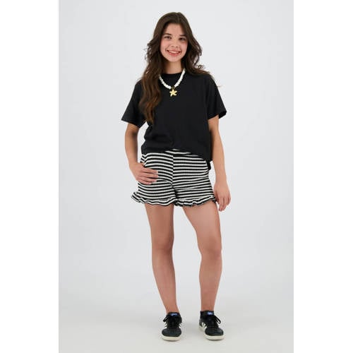 Raizzed T-shirt met backprint zwart Meisjes Katoen Ronde hals Backprint - maat 128 afbeelding