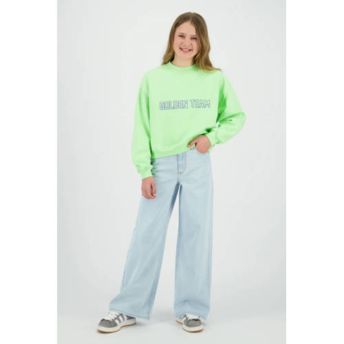 Raizzed sweater lichtgroen Tekst - maat 152 | Sweater van Raizzed afbeelding