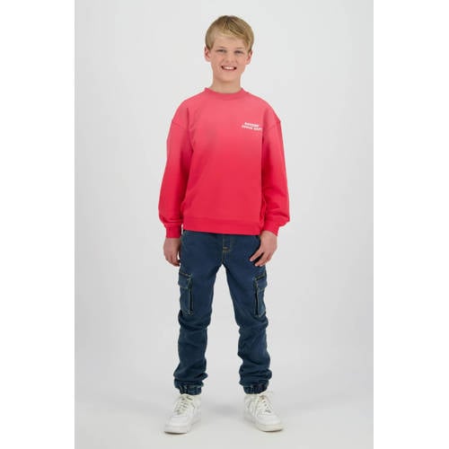 Raizzed sweater met backprint rood Backprint - maat 140 afbeelding