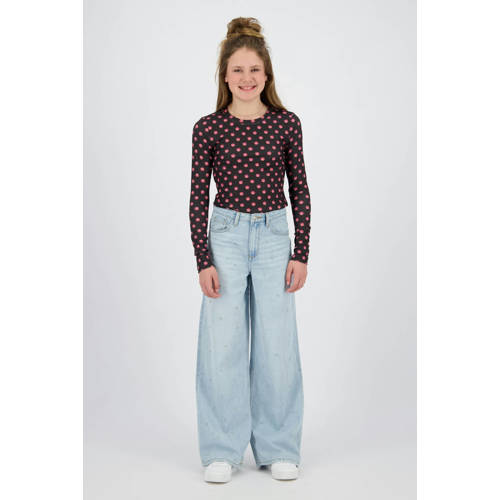Raizzed wide leg jeans wide leg jeans light blue denim Blauw All over print - maat 146 afbeelding