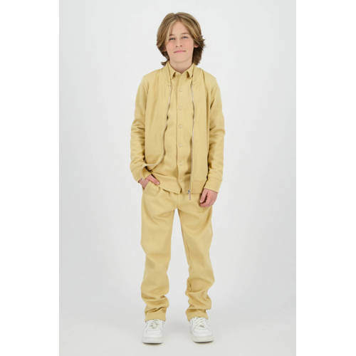 Raizzed fleecevest beige Jongens Katoen Ronde hals Effen - maat 152 afbeelding
