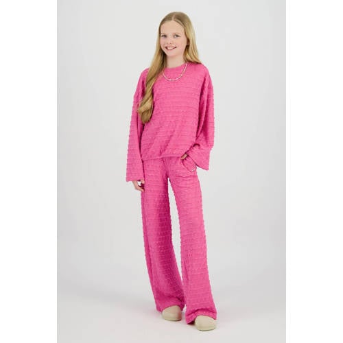 Raizzed longsleeve roze Meisjes Polyester Ronde hals Effen - maat 128 afbeelding