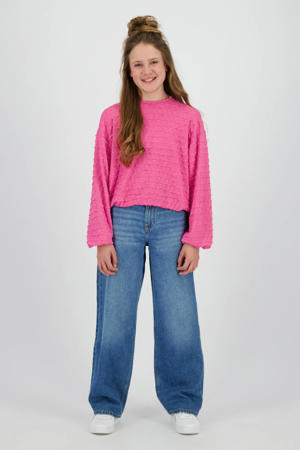 high waist barrel jeans medium blue denim
