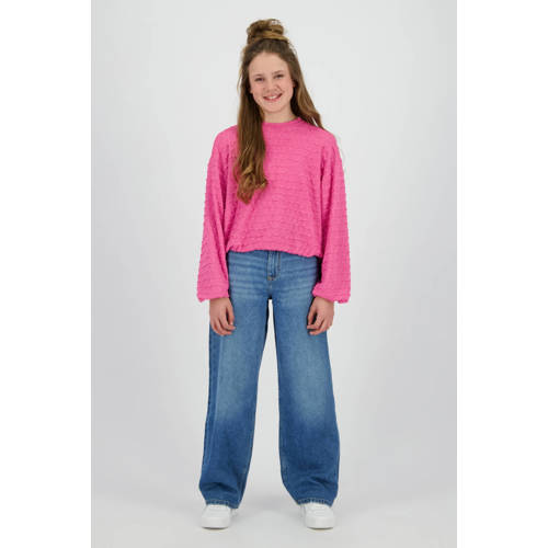 Raizzed Barrel high waist medium blue denim Jeans Blauw Meisjes Katoen - maat 146 afbeelding