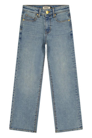 wide leg jeans medium blue denim