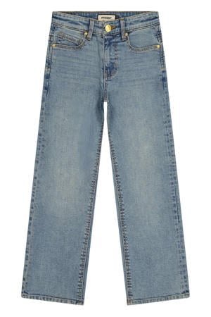 wide leg jeans medium blue denim