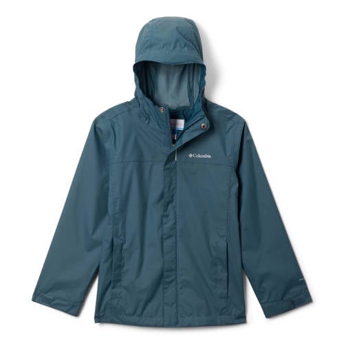 Columbia jas petrol Blauw Jongens/Meisjes Nylon Capuchon Effen - maat 116 afbeelding