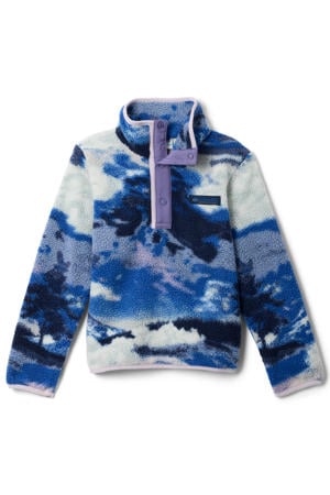 fleece sweater Helvetia II donkerblauw print