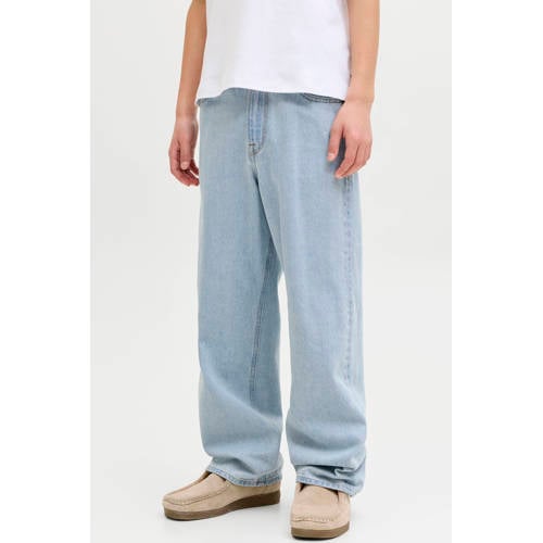 JACK & JONES JUNIOR loose fit jeans baggy jeans light blue denim Blauw - maat 128 afbeelding