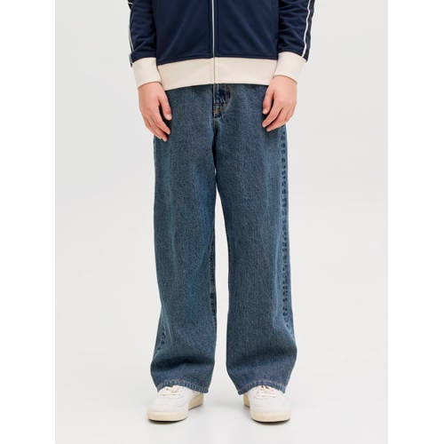 JACK & JONES JUNIOR loose fit jeans baggy jeans medium blue denim Blauw - maat 140 afbeelding