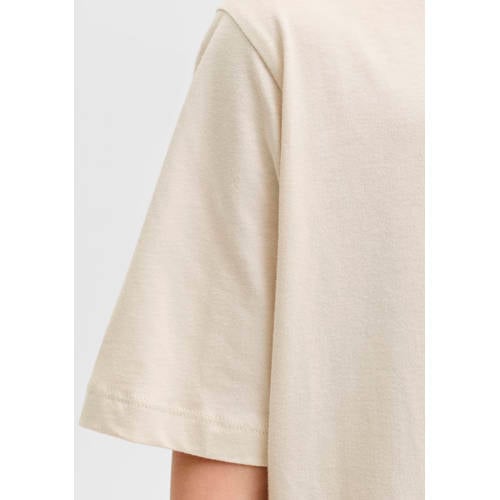 JJ REBEL JUNIOR T-shirt beige Jongens Katoen Ronde hals Tekst - maat 140 afbeelding