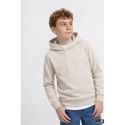 JJ REBEL JUNIOR hoodie beige Sweater Tekst - maat 128 afbeelding