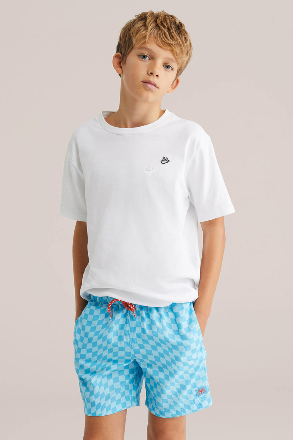 WE Fashion zwemshort turquoise/lichtblauw