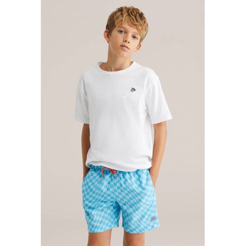 WE Fashion zwemshort turquoise Blauw Jongens Polyester All over print - maat 170/176 afbeelding