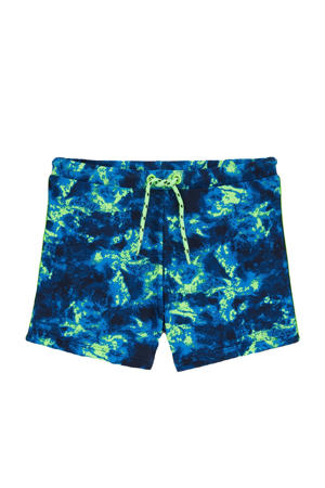 zwemboxer blauw/neon groen
