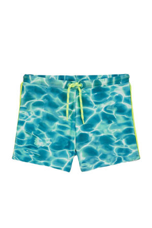 zwemboxer turquoise/lichtblauw