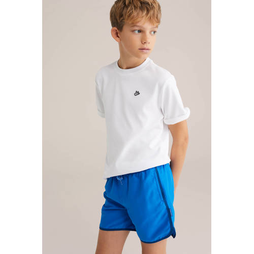 WE Fashion zwemshort blauw Jongens Polyester Effen - maat 110/116 afbeelding