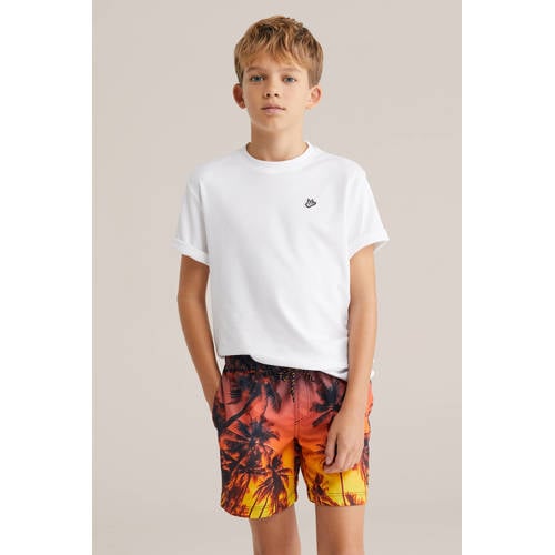 WE Fashion zwemshort oranje/geel Jongens Polyester All over print - maat 170/176 afbeelding