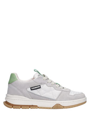 leren sneakers grijs/wit