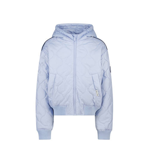 America Today bomberjack lichtblauw Jas Meisjes Polyester Capuchon Effen - maat 134/140 afbeelding