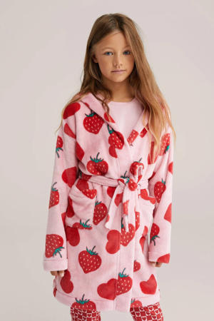Badjas aardbeien print