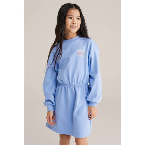 WE Fashion sweatjurk lichtblauw Effen - maat 134/140 afbeelding