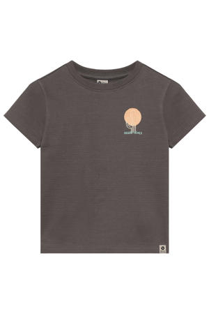 T-shirt met backprint grijs