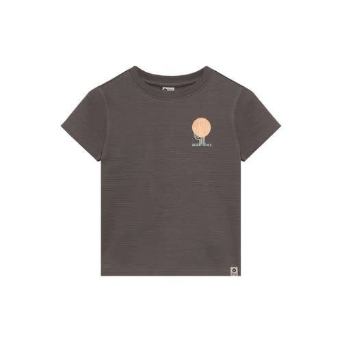 Daily7 T-shirt met backprint grijs Jongens Katoen Ronde hals Backprint - maat 128 afbeelding