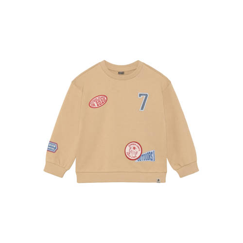 Daily7 sweater zand Beige All over print - maat 98 afbeelding
