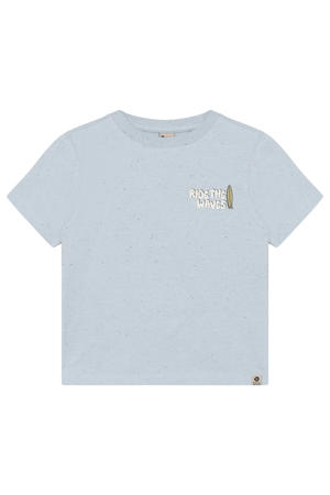 T-shirt met backprint lichtblauw
