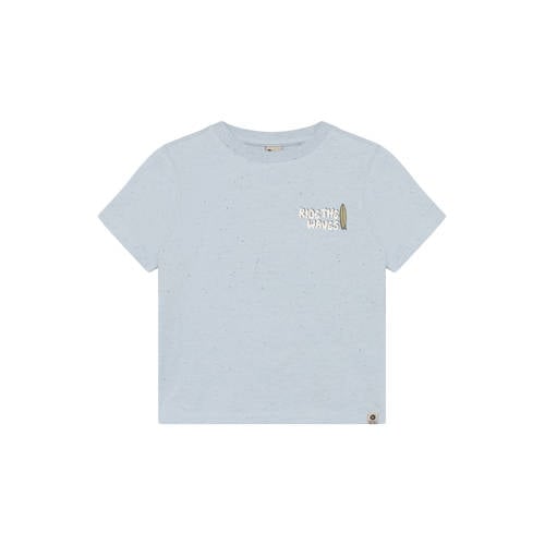 Daily7 T-shirt met backprint lichtblauw Jongens Katoen Ronde hals Backprint - maat 110 afbeelding