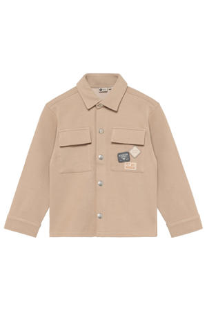 overshirt met backprint beige
