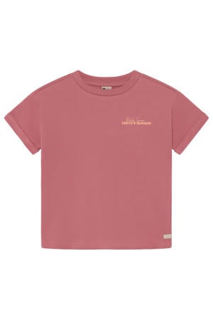 T-shirt met backprint roze