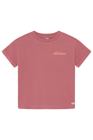T-shirt met backprint roze