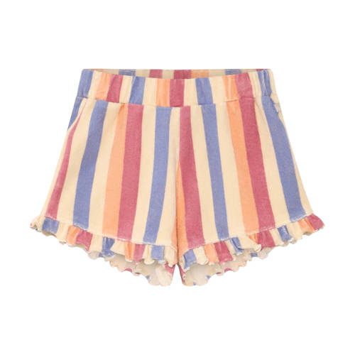 Daily7 straight regular waist gestreepte casual short roze Korte broek Meisjes Sweat - maat 128 afbeelding
