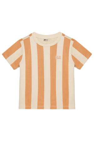 gestreepte T-shirt bruin