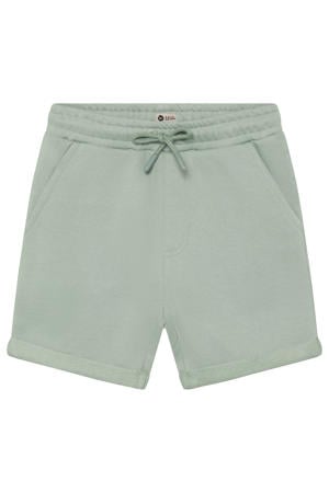 regular waist sweatshort lichtgroen met textuur