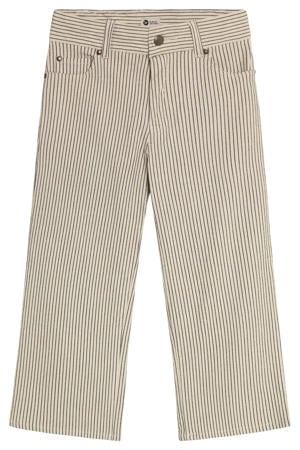 straight regular waist gestreepte casual broek beige