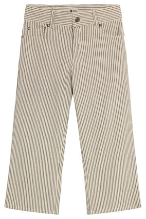 straight regular waist gestreepte casual broek beige