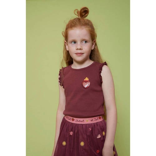 Jubel tule rok Salsa Sunset donkerrood Meisjes Polyester-katoen Bloemen - maat 116 afbeelding